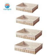 [ Woven Baskets Rectangular Organizer Bin Toilet Paper Handwoven Countertop Bin