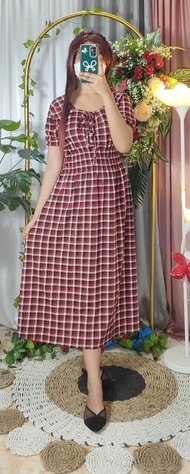 Dress Voxy Kotak Kerut
