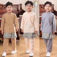 Baju Kurung for Kids Muslim Prayer Baby Costume Terno for Kids Boy Set Muslim Modern Boys Prayer Clothes Children Outfit