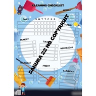 Template Classroom Cleaning Timetable Schedule School Weekly Daily