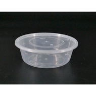 Microwavable Round Flat Lid 150ml Plastic Container (10 pieces)
