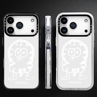 Jon Burgerman Cute Fluffy WHITE Lines Acrylic Wireless Magnetic Charging Case Compatible For IPhone 