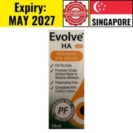 Evolve 10ml HA 0.2% Eye Drops Long Lasting Moisture & Fast Dry Eye Relief