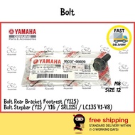 95D37-08020 Y125ZR / LC135 V1-V8 / Y15ZR / Y16ZR / SRL115i Bolt Rear Bracket Foot Rest Belakang / Sc