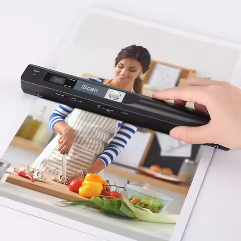 iScan Portable Handheld Scanner Photos Receipts A4 Document Scanner 900DPI for School Home Business 