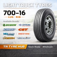 700-16 Tubetype Light Truck Tyre | DUHOW | HOSOON | OTANI| SCANDOLF | DEESTONE | RIMBAKING | CST