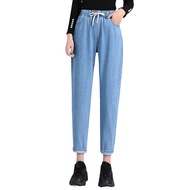 Women Jeans Elastic Waist Harlem Pants Woman Casual Long Pants Seluar Denim Seluar Jean
