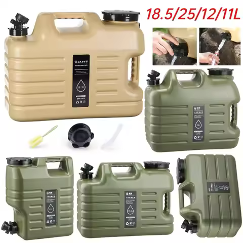 11/12/18.5/25L Water Jug Camping Large Capacity Water Bucket With Detachable Faucet Leak-Proof Porta