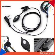 Moon* Radio Earpiece with Mic Clip Design High Sensitivity Good Sound Quality Over-the-ear Smooth Co