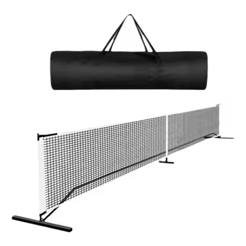 Portable Pickleball Net System 22 Feet with Metal Frame Stand Badminton Net for Game Driveway Indoor