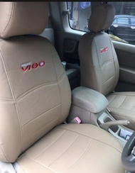 หุ้มเบาะ toyota vigo ตัวใหม่เก่า vigo champ คู่หน้า (1 คู่) สีครีม สินค้าส่งรุ่น มีแบบปาก vigo และไม่ปักโลโก้