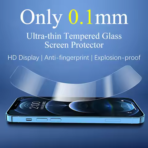 Ultra thin 0.1mm 9H Anti Fingerprint Screen Protector Tempered Glass for iPhone 15 14 13 12 mini 11 