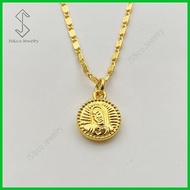 ▼ ✬ ↕ JS&CO jewelry 18k Bangkok mamamary kwintas  Gold Pendant Necklace for women  N0475