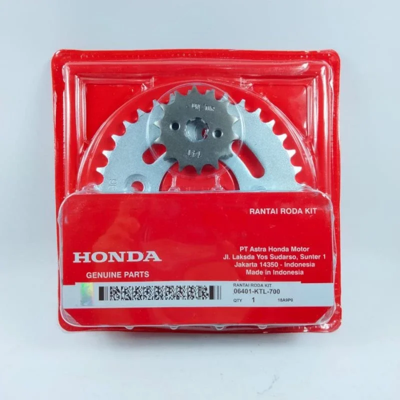 GEAR SET PAKET RANTAI ORIGINAL HONDA SUPRA FIT NEW / SUPRA X 125 KARBU/ KHARISMA / REVO LAMA KTL