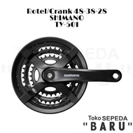 TB - Crank Rotel SHIMANO TY-501 48 38 28 ORIGINAL
