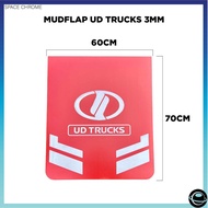 NISSAN UD MUDFLAPS 60CM X 70CM RED UD TRUCK EMBLEM FOR TRAILER LORRY TRUCK PVC MUDFLAP UD