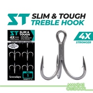 Sevendays ST Treble Hook 4X Slim Tough Mata Tiga Triple Hook Mata Kail Fishing Baits Pancing Jigging