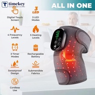 TIMEKEY Electric Infrared Heating Knee Wrap Therapeutic Knee Massager 660nm 850nm Joint Relief at Ho
