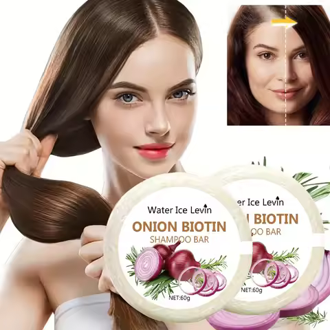 Onion Biotin Shampoo Soap Nourishe Strengthen Hair Repair Split Ends Remove Dandruff Anti-hair Loss 