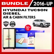 BUNDLE AIR & CABIN FILTERS for HYUNDAI TUCSON DIESEL (2016-UP) (28113-D3100/97133-D1000)