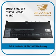 DELL 0MC34Y 0579TY F1KTM J60J5 7CJRC for Latitude 12 E7470 E7270 Battery