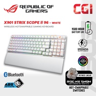 Asus X901 White ROG Strix Scope II 96 NX Snow Mechanical Tri-Mode Wireless Gaming Keyboard