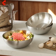 AT-🌞316Stainless Steel Hammer Pattern Non-Stick Ramen Bowl Rice Risotto Bowl Salad Fruit Basin Cold Noodle Bowl Dough Ba