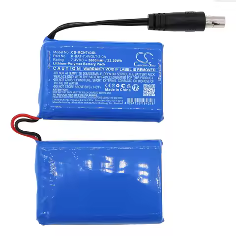 Cameron Sino 7.4V 3000mAh Heated Clothes battery K-BAT-7.4VOLT-3.0A for Macna/Klan-e Gloves, Socks +