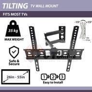 UNIVERSAL TV BRACKET 26"-55" inch Fully Adjustable Tilt -5°~+10° Swivel 180° TV Bracket Wall Mount 3