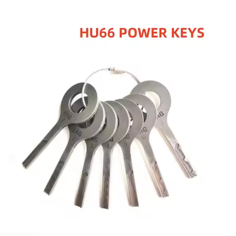 VAG HU66 Laser Track Jiggler Keys Set 7 Pieces Locksmith Tool Power Keys