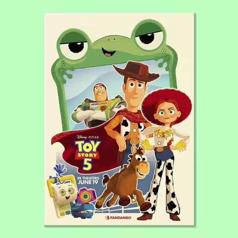 Hot Anime Movie T-toyS-story 5 Promotional Poster Cartoon HD Frameless Canvas Painting for Living Ro