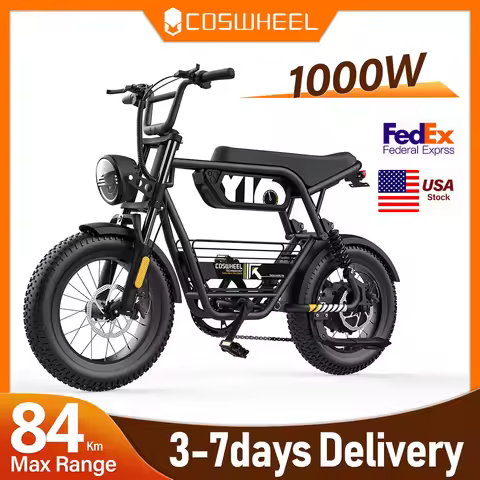 COSWHEEL Y16 1500W Electric Bike 48V15Ah Dual Battery 16 Inch Fat Tire E-Bike Mountain Snow Electric