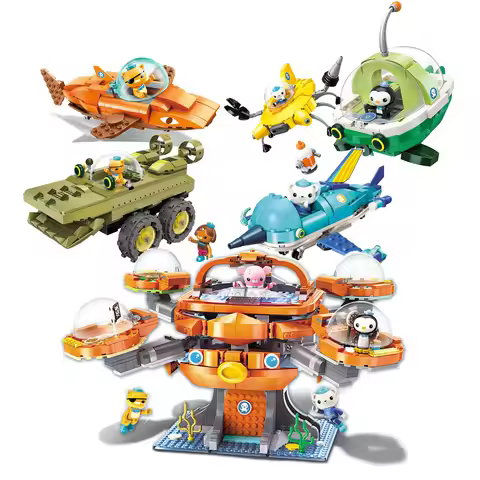 13 set Octonauts Building Blocks Set, Octopus Construction Toys, Compatible with Major Brands, Kids 