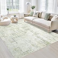 Area Rugs 6x9 Living Room: Washable Rug Modern Abstract Large Rugs Soft Non Slip Neutral Rug Stain R