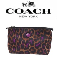 美國品牌【COACH】豹紋化妝包