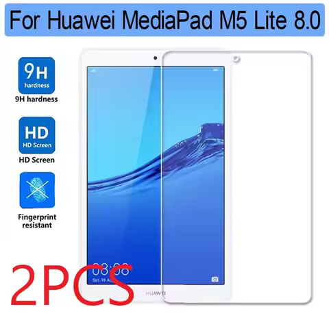 2PCS Tempered Glass for Huawei Mediapad M5 Lite 8" 8.0 JDN2-L09 W09 Screen Protector Tablet Screen P