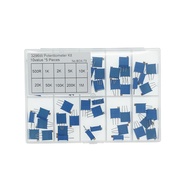 10 Values * 5 Pieces,Total 50 Pieces Variable Resistor 3296W Multiturn Trimmer Potentiometer Assortm