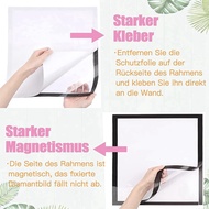 6 Pack Frame Painting Picture Frame 25 X 25cm Black Magnetic Picture Frame for Pictures