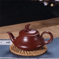潮州朱泥手拉壺入門級小容量中式茶室手工傳爐紫砂壺家用功夫茶具