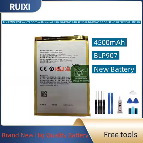 RUIXI BLP907 4500mAh For A96 / Reno7Z / Reno7 4G / F21 PRO battery + Tools
