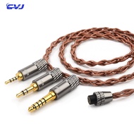 CVJ VS400 Earphone Cable Oxygen Free Copper 400 Cores Upgrade IEM 3.5/2.5/4.4mm  Wire 2Pin S QDC For KZ ZS10 Pro X AS24
