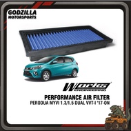 Perodua NEW Myvi 1.3/1.5 Gen3 Dual VVT-i 2017-on / Aruz Works Engineering 100% Genuine High Flow Air