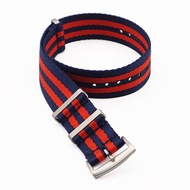 Premium Quality Herringbone 20mm 22mm Seatbelt Watch Band Nylon Nato Strap For 007 James Bond Milita
