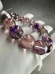 86. 收藏級超七 (超多金草莓，仲要有彼岸花)「超強能量 功效全面」#770086 - 10.5mm 🔮優質超七水晶 | 老礦超七 | 超七手串 | 超七手鏈 | 超級七 | Super Seven