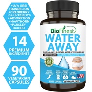 Biofinest Water Away Supplement - Natural Diuretics Fluid Dietary Supplement (90 Veg. Capsules) [Aut