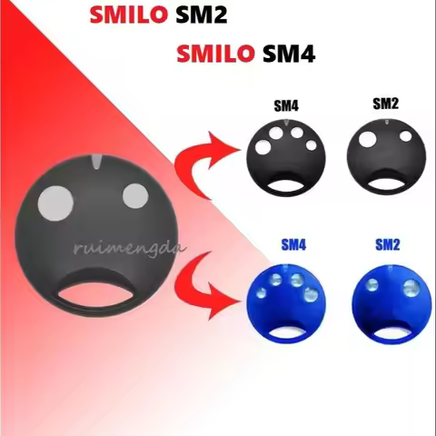 2/10 SMILO SM2 SM4 Garage Door Remote Control 433.92MHz Rolling Code For Smilo SMXI SMX2R SMX2 SMXIS