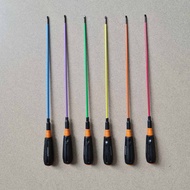 OBENG PANJANG WARNA WARNI GAGANG PLASTIK MINUS 3MMX8INC 7586