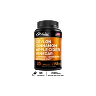 Organic Ceylon Cinnamon Capsules - with Apple Cider Vinegar Turmeric Ginseng Root Capsules Alkaloid 