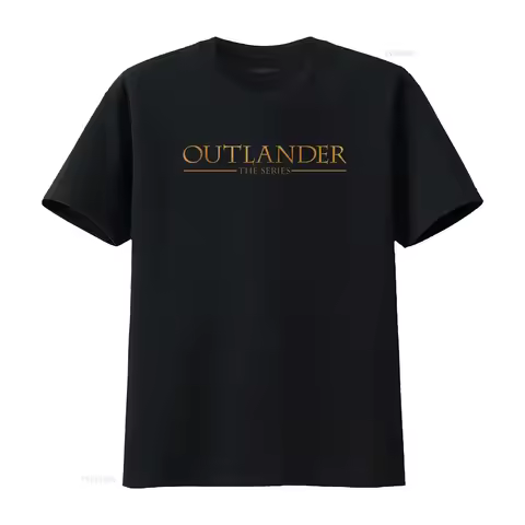 Outlander The Series Golden Text Logo T shirt Fashion Casual QQ7E vintage Washed fashion designer cl