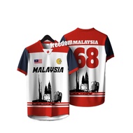 2025 68th Independence Day T-shirt full sublimation Streetwear 68th Baju Merdeka T-Shirt
